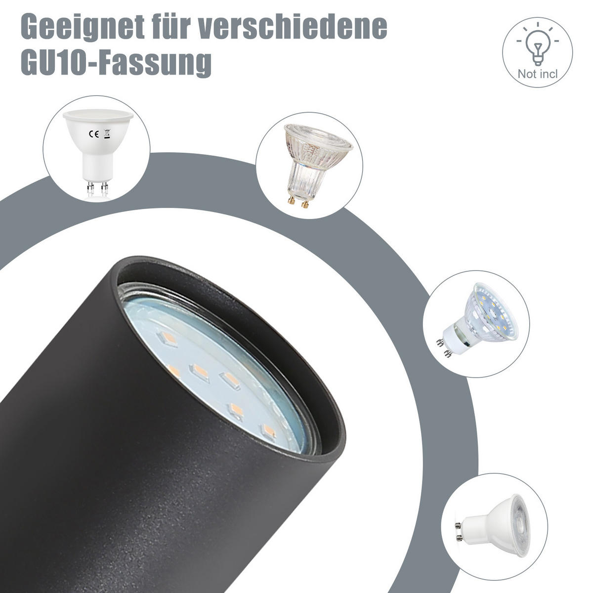 STRAHLER Harold 4-flammig 25/25/14 cm - Schwarz, Metall (25/25/14cm) - Nettlife