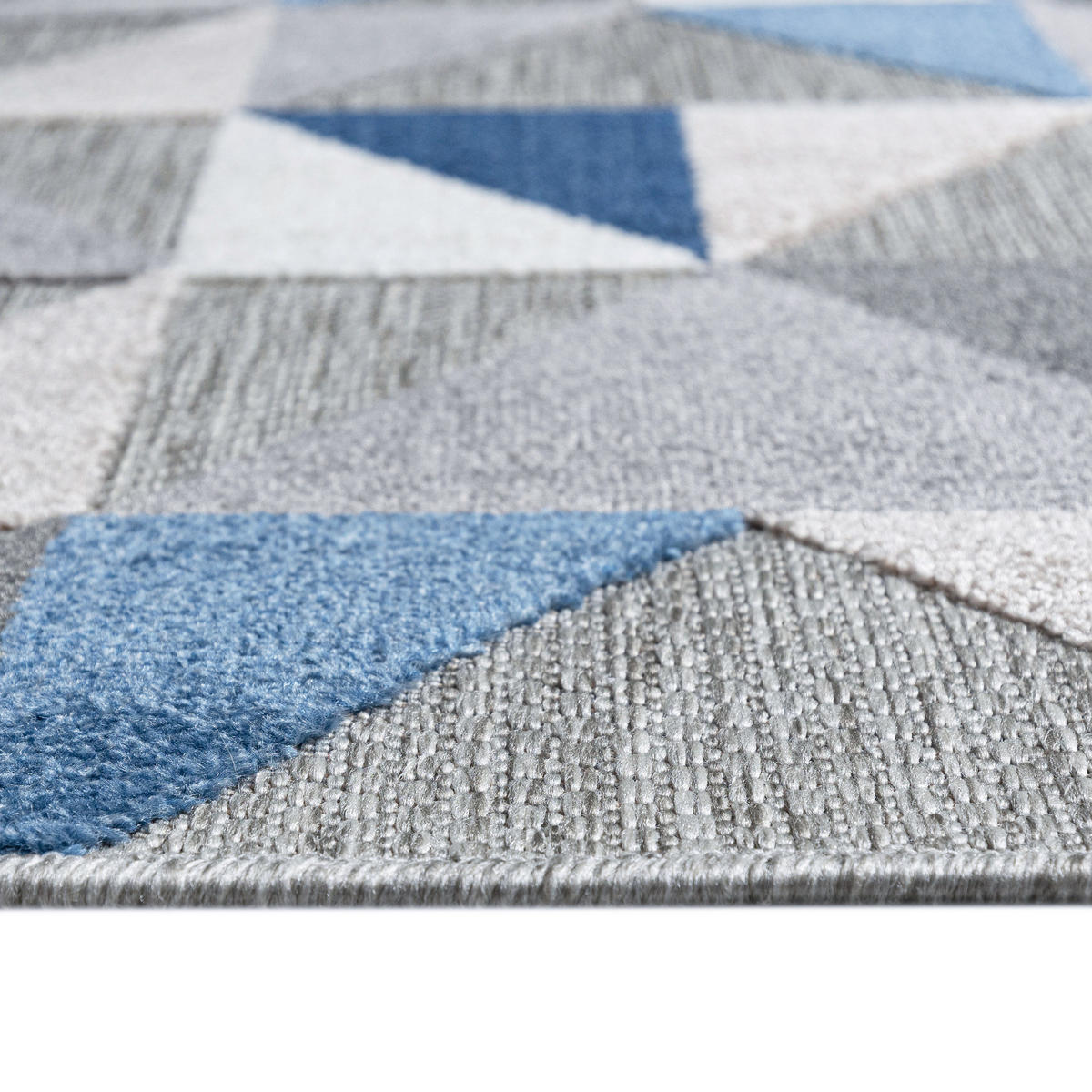 TEPPICH Outdoor Blue Grey Geometrisch Kurzflor Rechteckig- 160x230 cm - Taupe, Textil (160/230cm) - Mazovia
