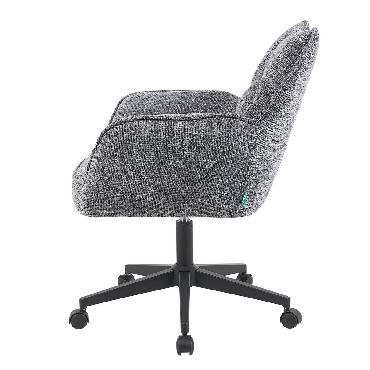 BÜROSTUHL Mika-Sven - Schwarz/Grau, Textil/Metall (59/81/66cm) - DUBI Möbel
