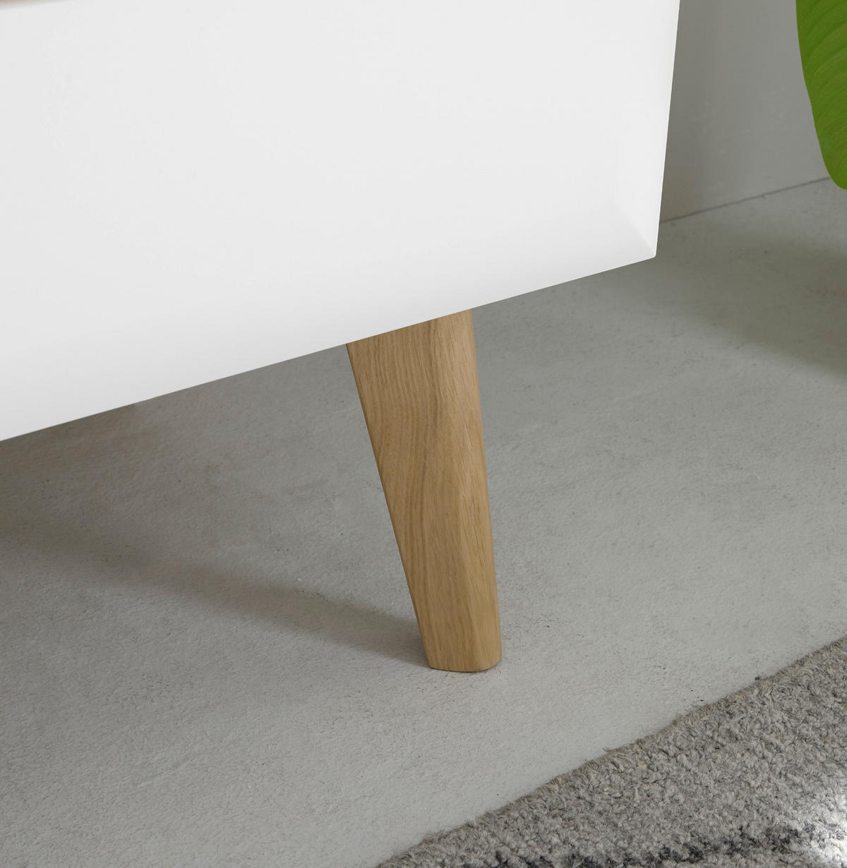 WOHNWAND 3-teilig weiß matt, Eiche, skandinavisch 287 cm, Schrankwand mit Soft-Close - Eichefarben/Weiß, Eichenholz/Holz (287/170/40cm) - Furn.Design