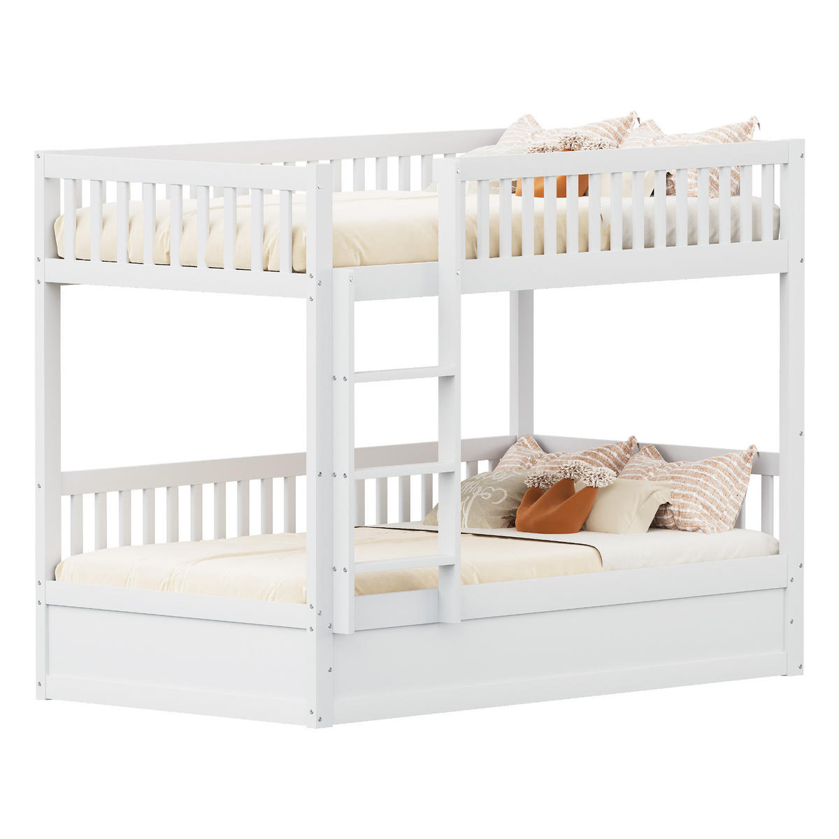 ETAGENBETT 90/200 cm weiß aus Kiefer mit hydraulischem Stauraum - Weiß, Holz (90/200cm) - OKWISH