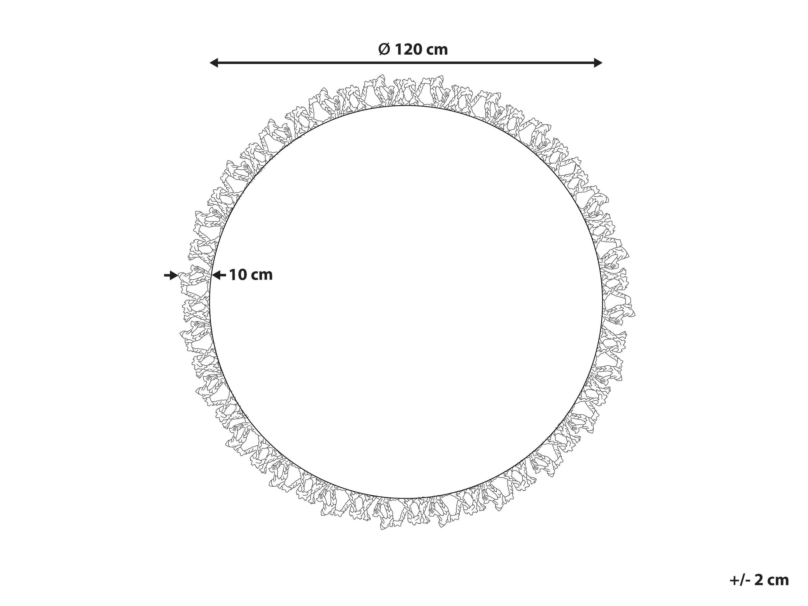 Thumbnail - Beliani Teppich, Beige, Naturmaterialien, Rund, 120x120 cm, Teppiche & Böden, Teppiche, Flachgewebe-Teppiche