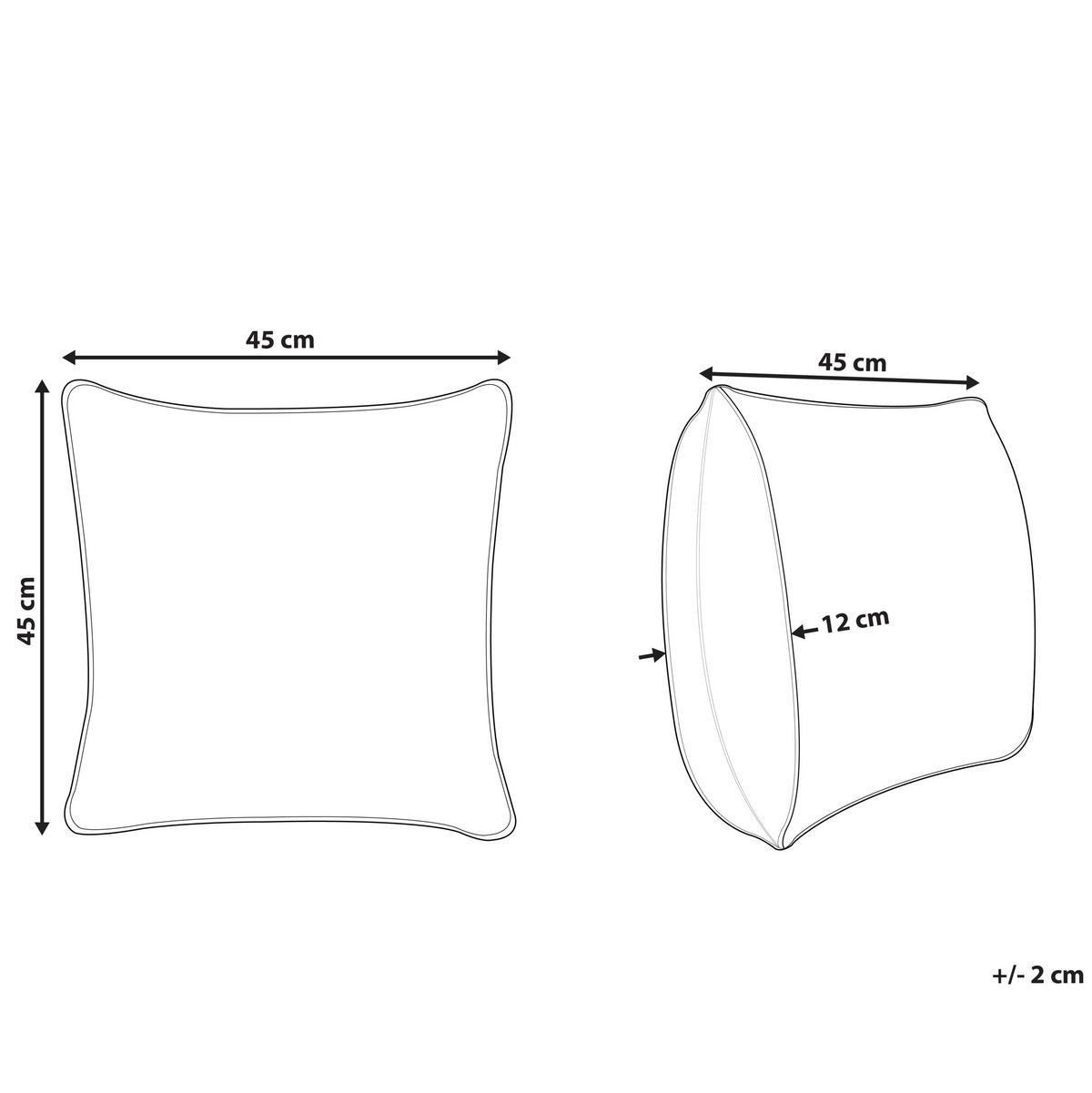 OKRASNA BLAZINA bež 45/45 cm Curbita - bež, tekstil (45/45cm) - Beliani