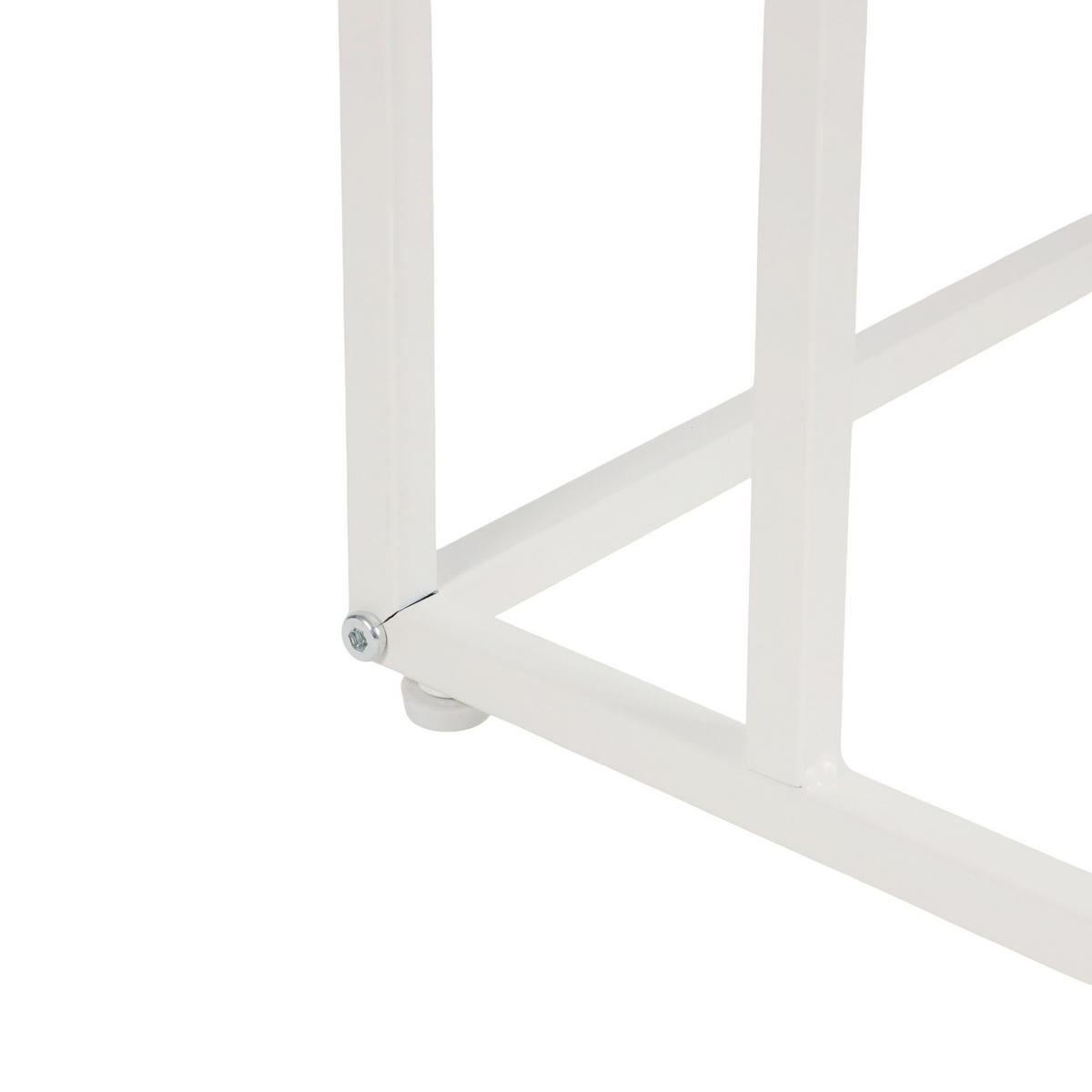 BEISTELLTISCH - Weiß, Holzwerkstoff/Kunststoff (35/50/68cm) - Relaxdays