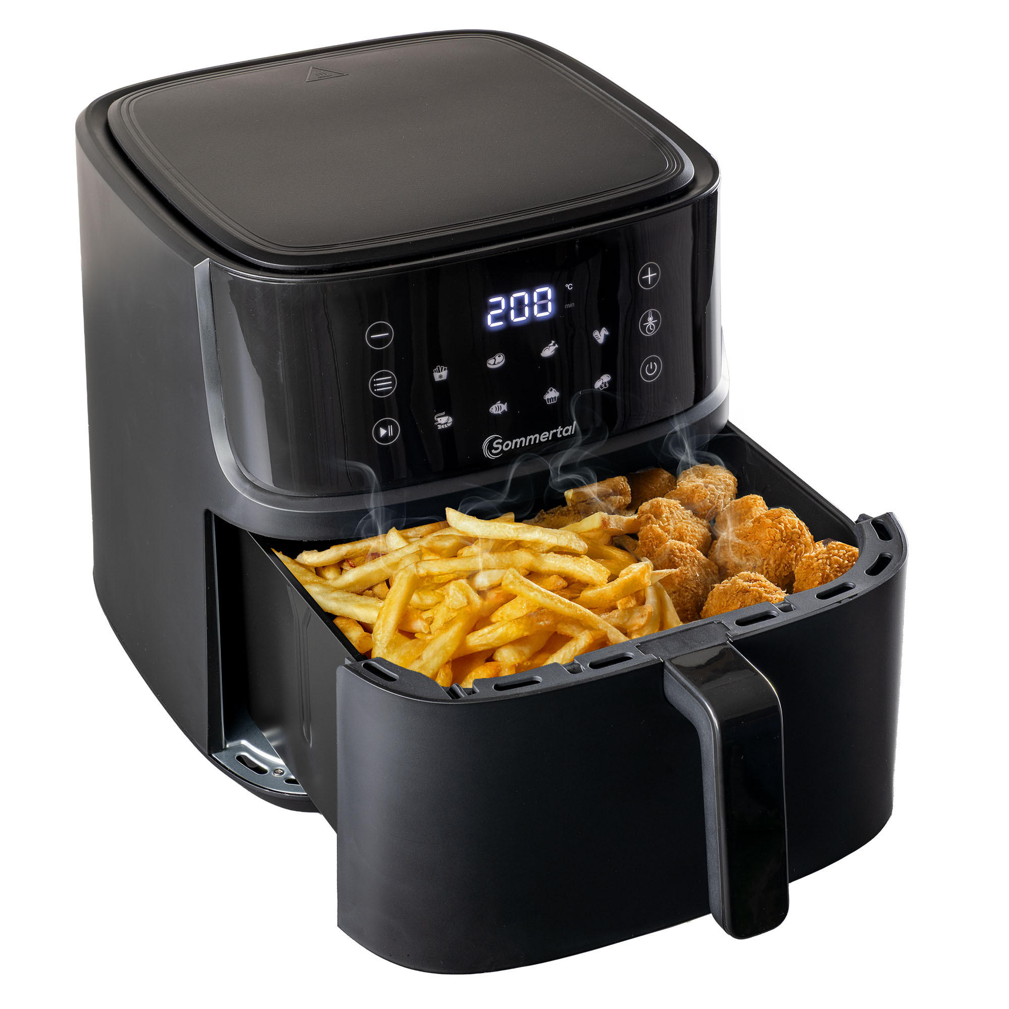 HEISSLUFTFRITTEUSE HF760 - Schwarz, Kunststoff (26/31/42cm) - Sommertal