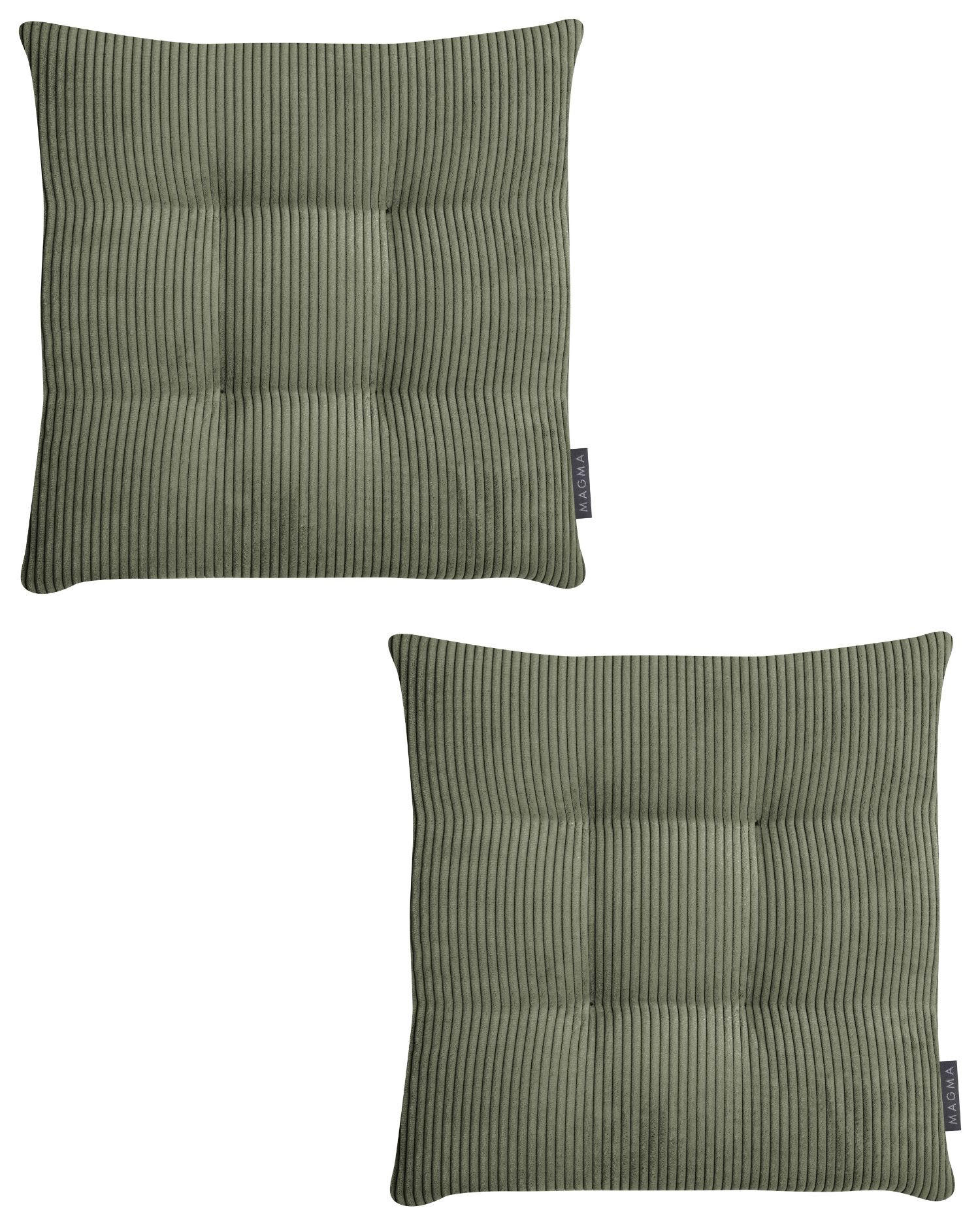STUHLKISSEN 2er Set Inga - Dunkelgrün, Textil (35/35/5cm) - Magma Heimtexx