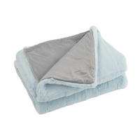 PLAID CUTIE - Pelz - Hellblau - 180/130/3 cm - Blau, Fell (130/180cm) - J-Line