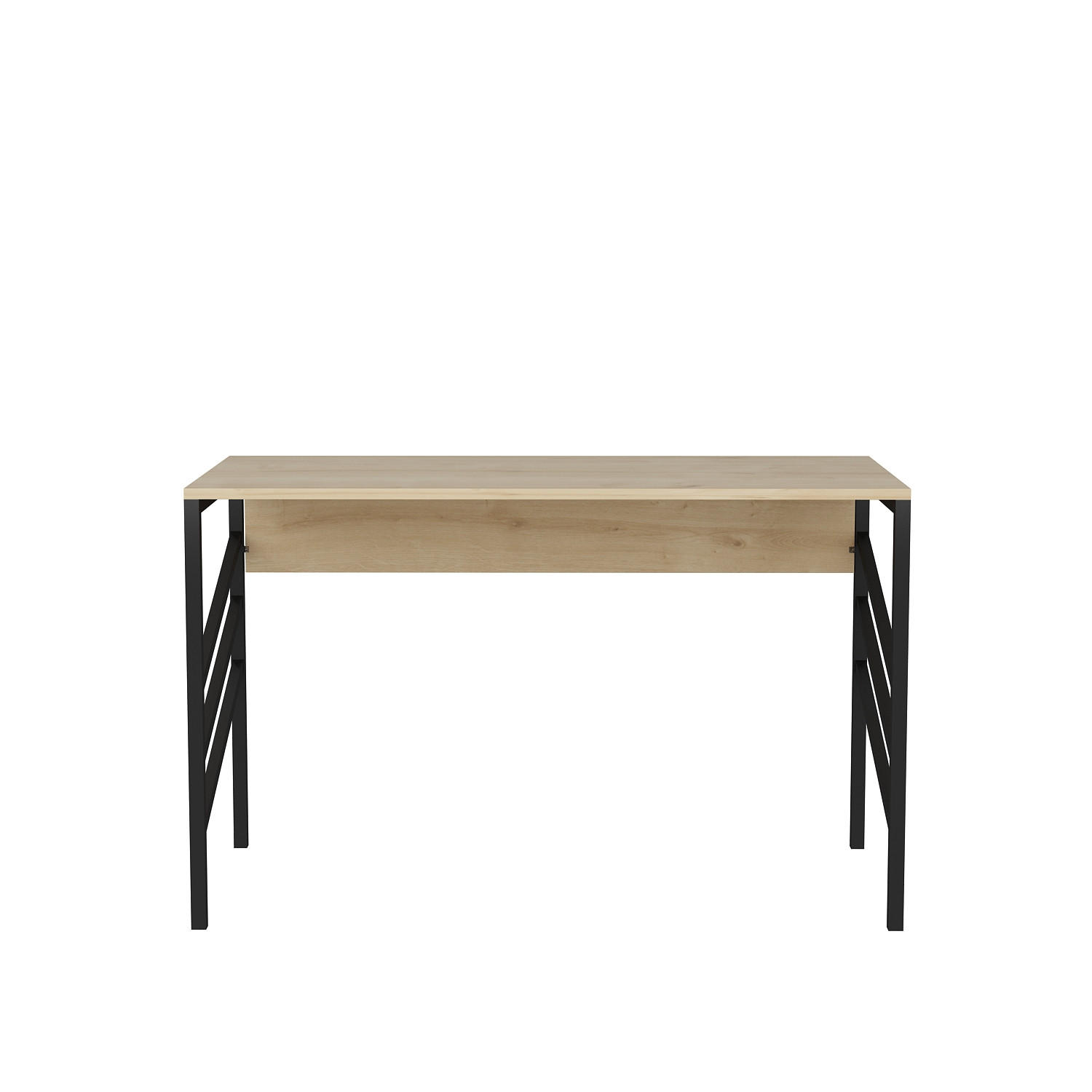 COMPUTERTISCH Josephine Schwarz Eiche - Eichefarben/Schwarz, Holzwerkstoff (120/60/75cm) - Decorotika