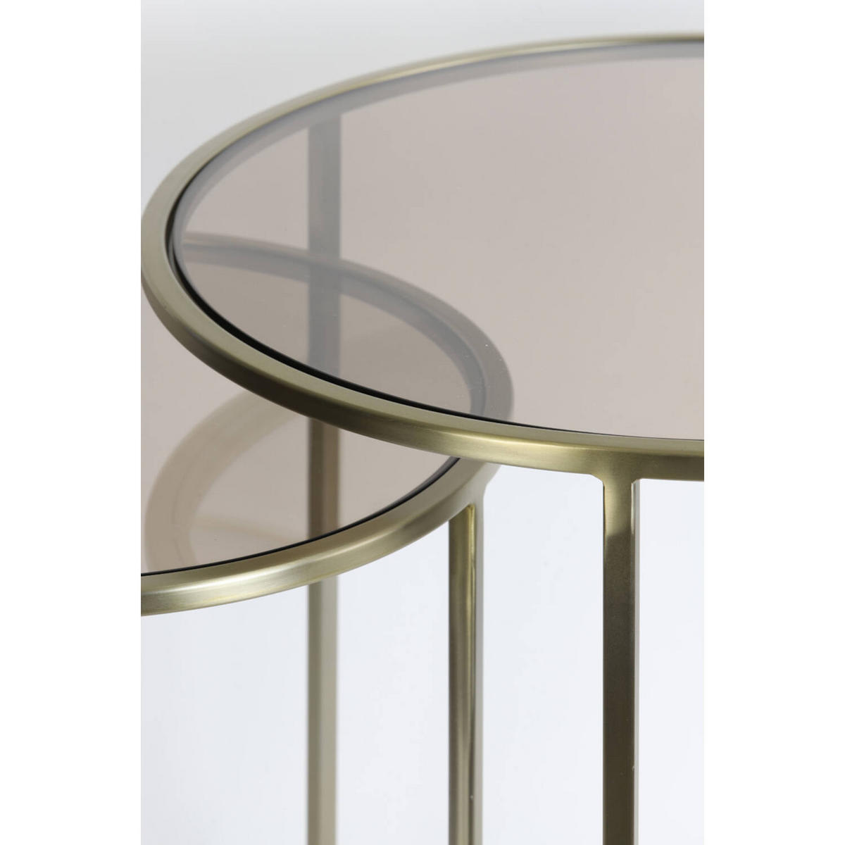 LIGHT & Living - Beistelltisch DUARTE - Ø50x52cm - Gold - 2er-Set - Goldfarben, Metall (50/50/52cm) - Light & Living