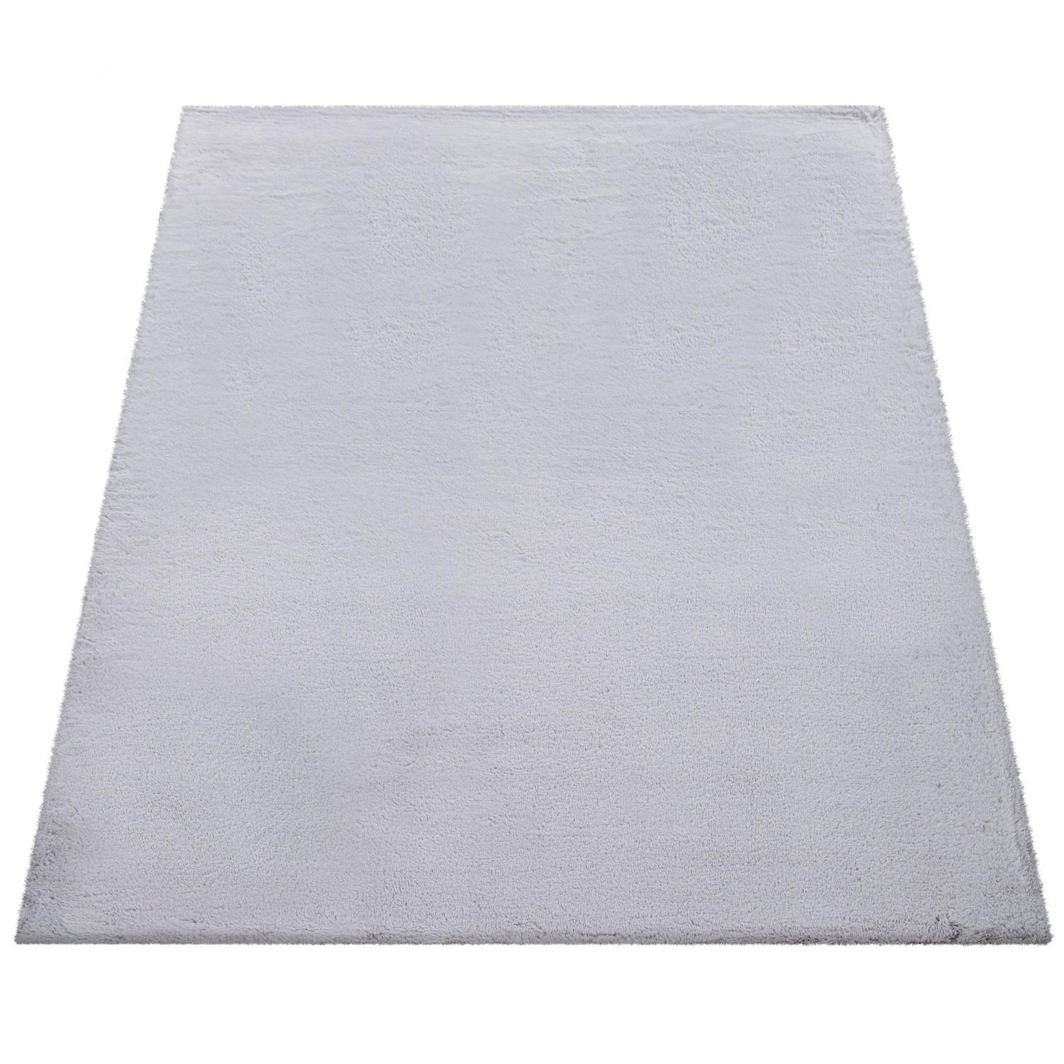 Paco Home Hochflorteppich Grau 140x200 cm
