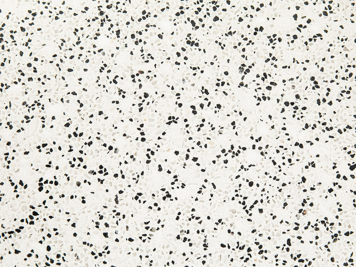 RUNDES Aufsatzwaschbecken aus Terrazzo - Weiß - 39 cm - DUKAT - Schwarz, Stein (39/12/39cm) - Vente-Unique