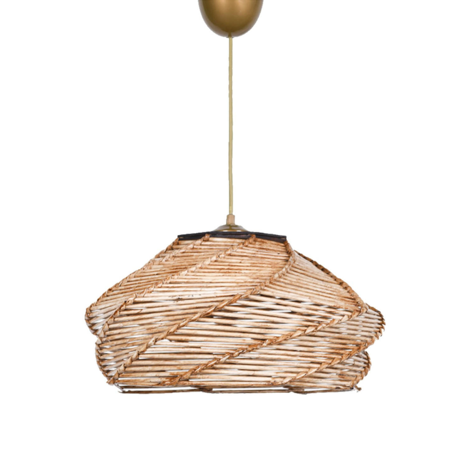 HÄNGELEUCHTE sarah farbe braun 60w - Braun, Holz (36/36/18cm) - Concept Usine