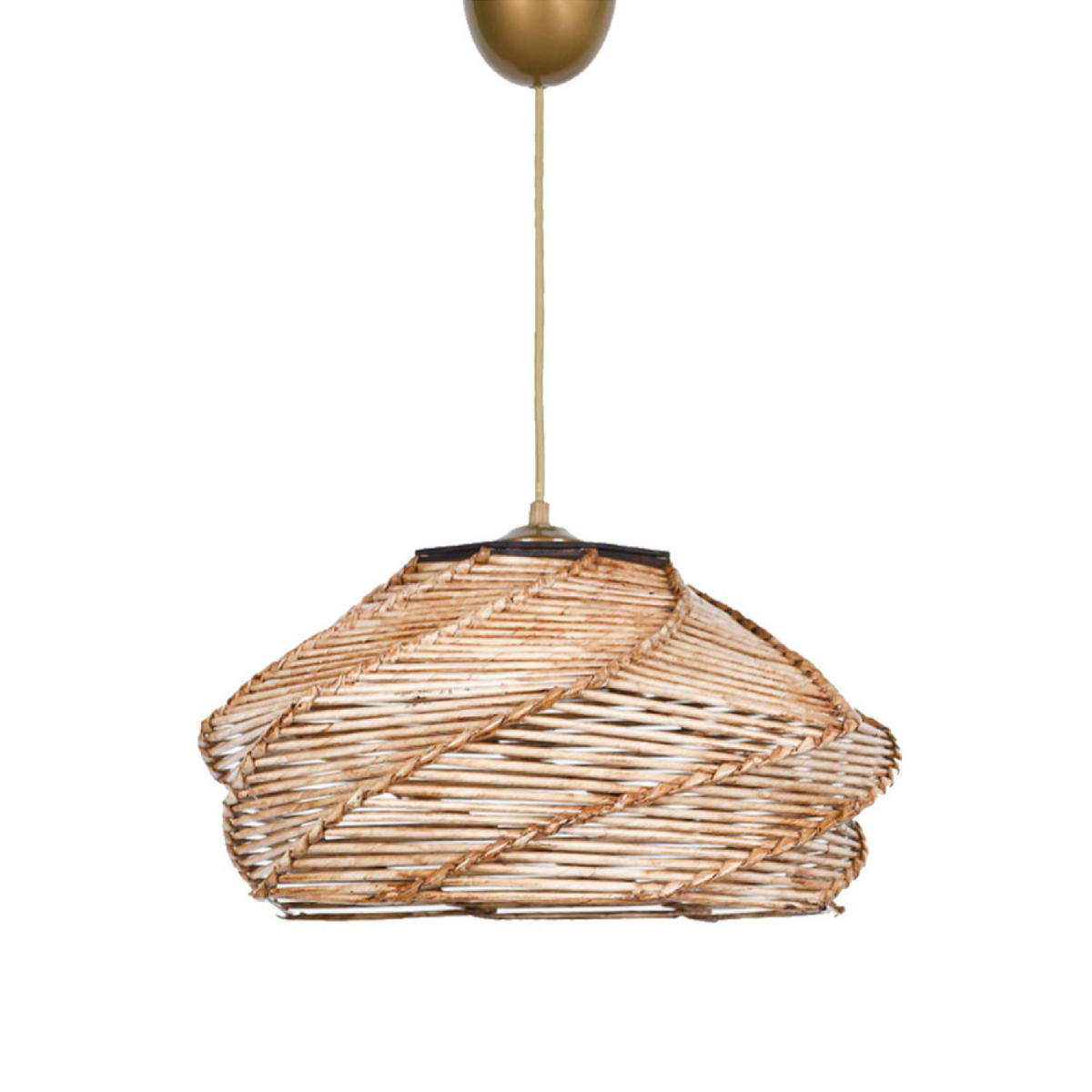 HÄNGELEUCHTE sarah farbe braun 60w - Braun, Holz (36/36/18cm) - Concept Usine