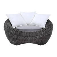 GARTENSESSEL - 2 Personen - Harz - Grau - - Grau, Kunststoff (101/66/107cm) - Vente-Unique