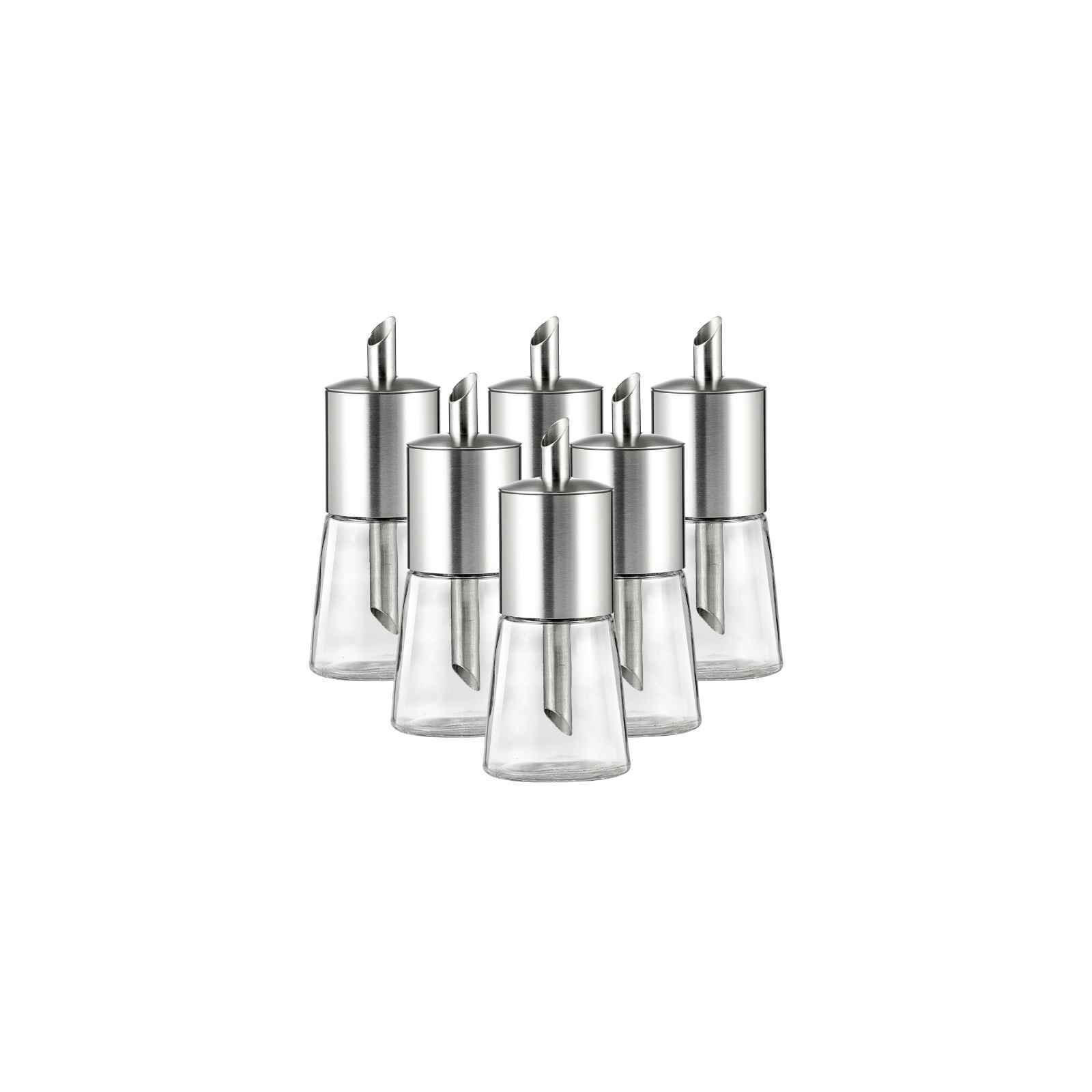 ZUCKERSTREUER Basic transparent-silber 15 cm 6er Set - Transparent/Silberfarben, Glas/Metall (7/16/7cm) - Ritzenhoff Breker