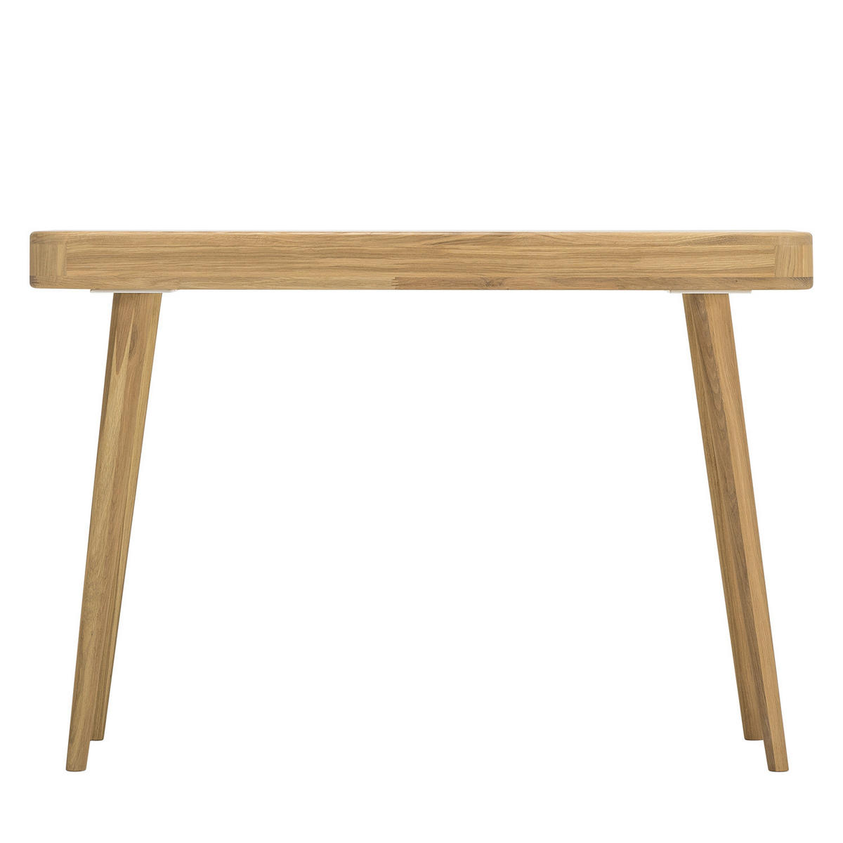 KONSOLENTISCH - Wildeiche teilmassiv, Weiß / Wildeiche - Weiß, Holzwerkstoff (43/110/75cm) - home24