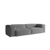 SOFA CELESTE Grau Cord - Schwarz/Grau, Kunststoff/Textil (302/72/114cm) - KAWOLA