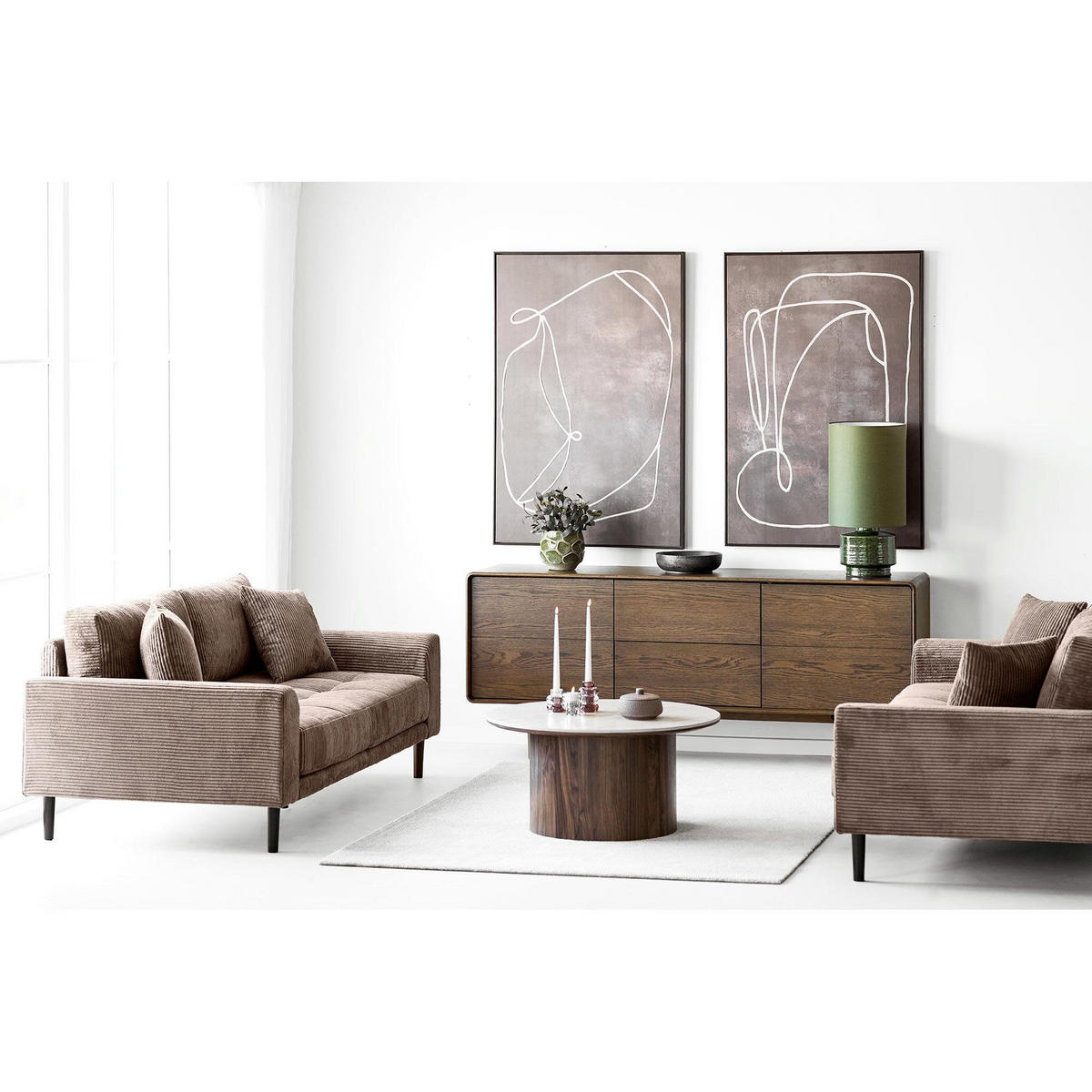 SOFFBORD Minamata 80 x 80 x 40 cm – grå - Grå, Träbaserade material (80/80/40cm) - ebuy24