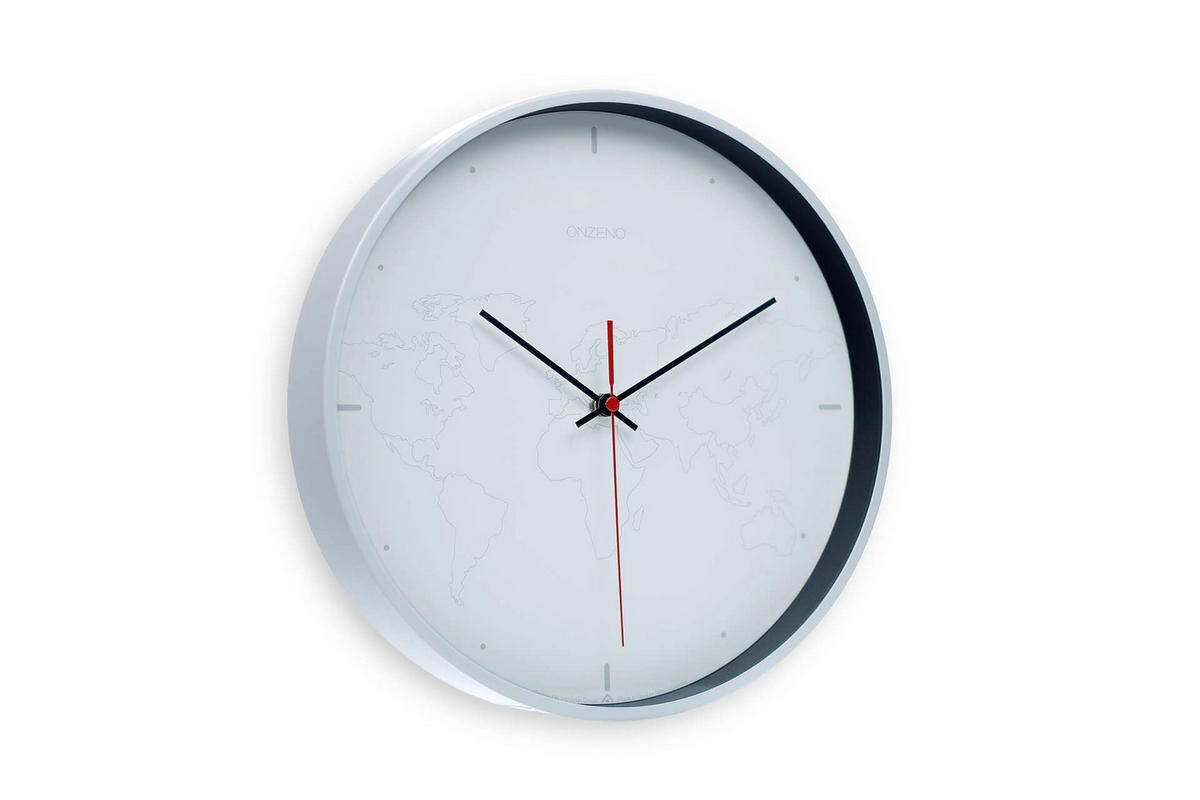WANDUHR Design Weiß 31/31 cm - Weiß, Holzwerkstoff (30.5/30.5/4cm) - ONZENO