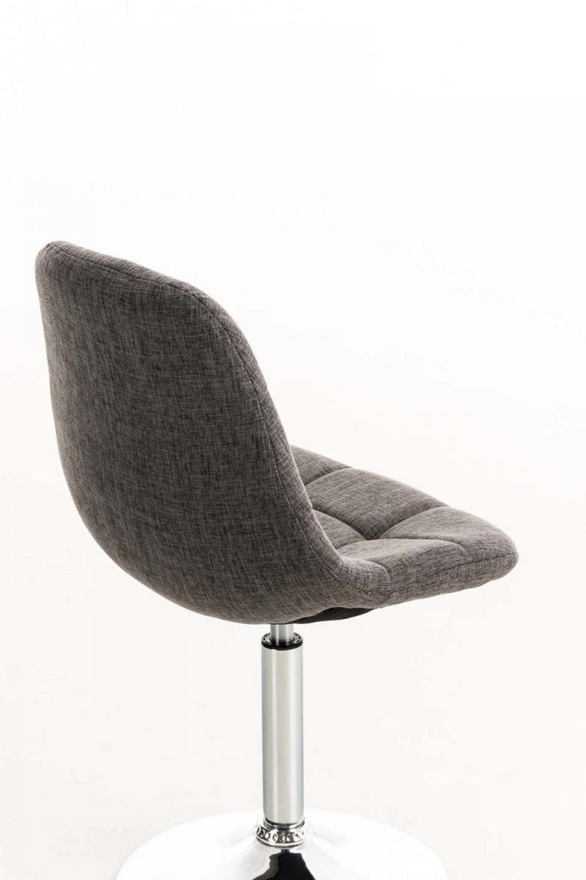 DREHSTUHL Stoff hellgrau - Chromfarben/Hellgrau, Textil/Metall (48/84/52cm) - CLP