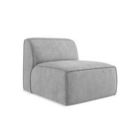 SOFAELEMENT Chenille Stoff Grau - Hellgrau/Schwarz, Holzwerkstoff/Kunststoff (80/70/102cm) - Makamii