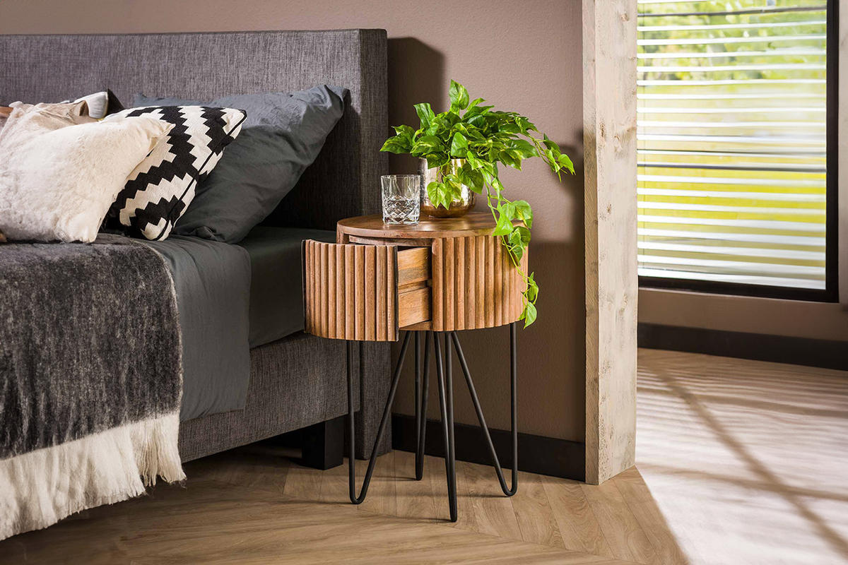 NACHTTISCH SWEAK Holz Mango - Braun, Holz (40/60/40cm) - KAWOLA