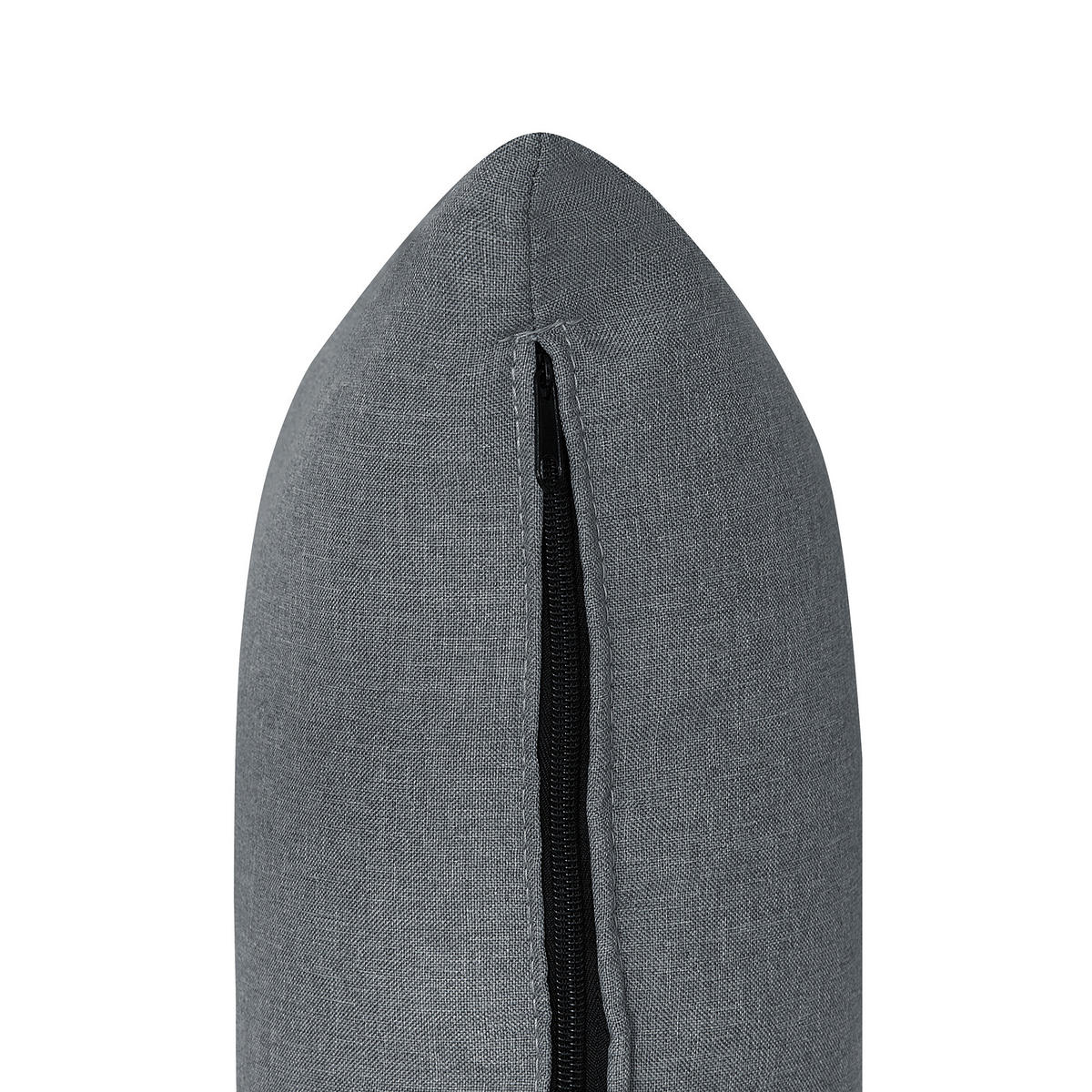 ECKSOFA Polsterbezug Dunkelgrau rechtsseitig Dolva - Dunkelgrau, Textil (294/170cm) - Beliani