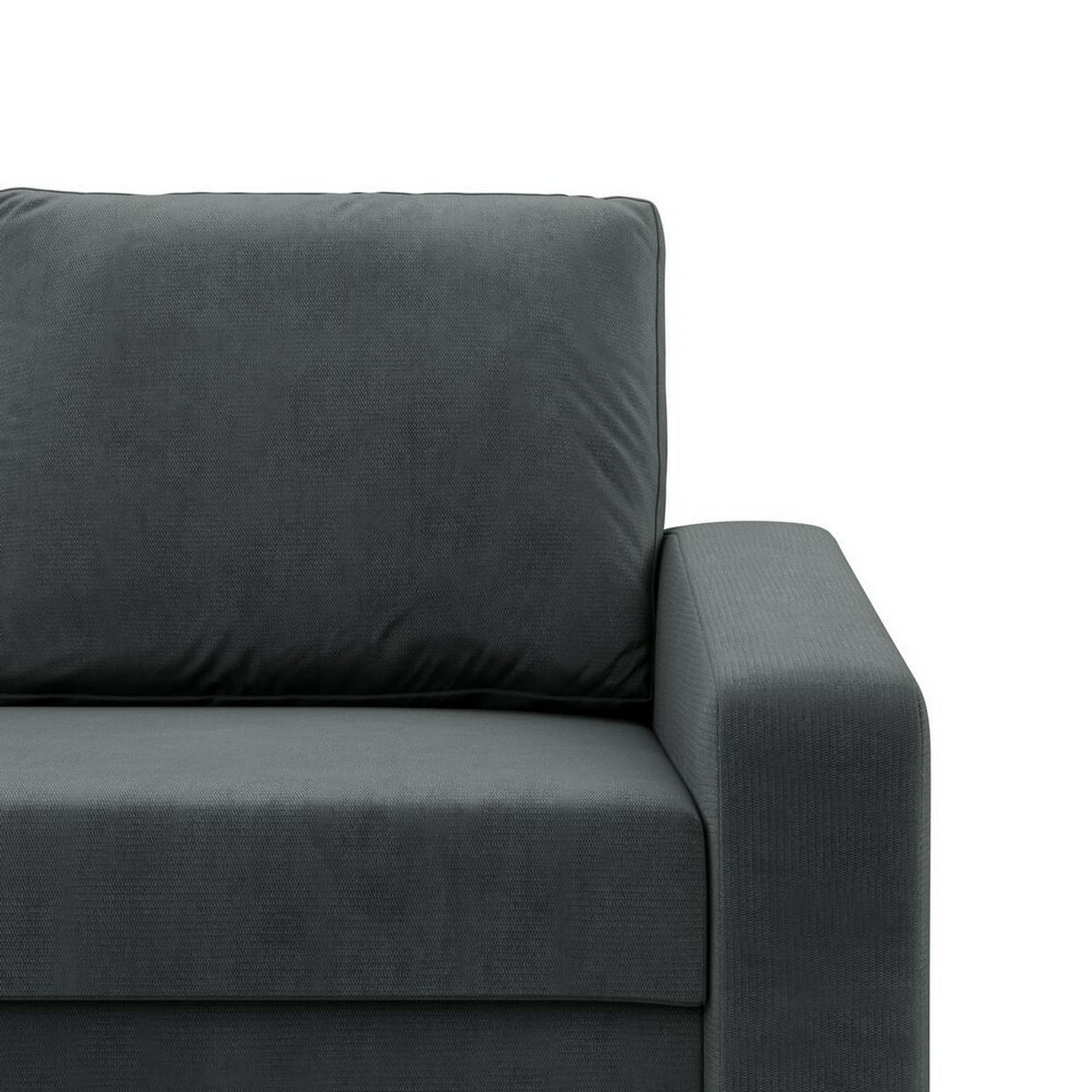 SOFA Neo mit abgeschrägter Armlehnen dunkelgrau - Dunkelgrau, Textil (220/92/92cm) - SIMKAM Furniture