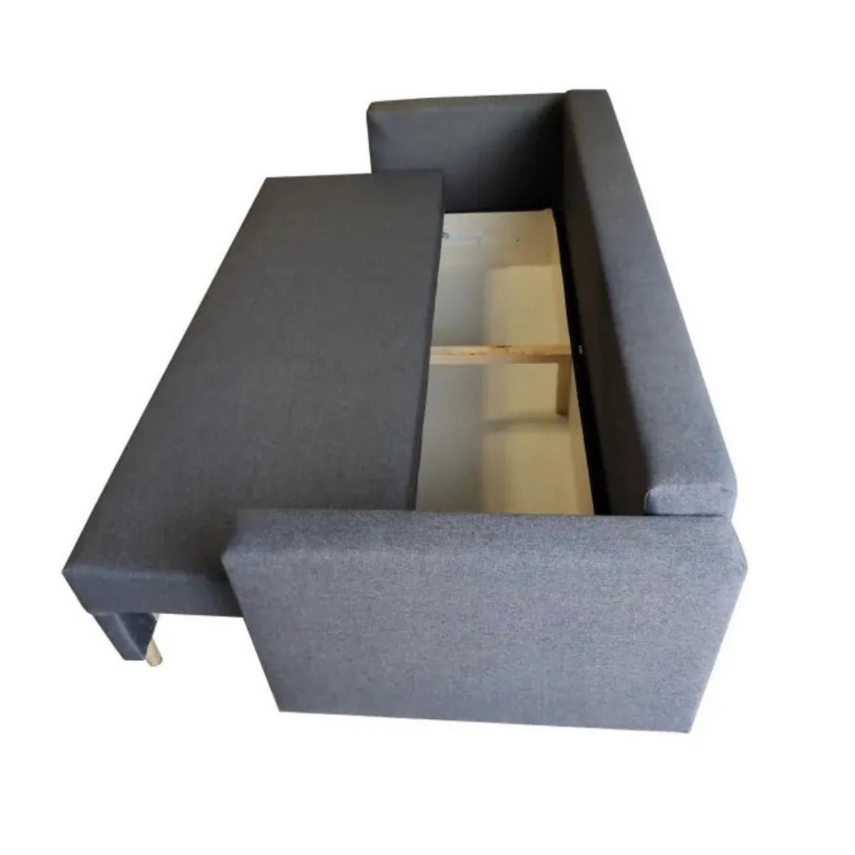 SCHLAFSOFA KAYA Sofa mit Schlaffunktion und Bettkasten, Frabe: Grau, Veloursstoff - Grau, Textil (217/92/85cm) - Sepro Meble