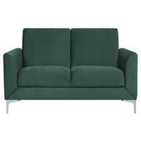 2-SITZER-SOFA Samtstoff Grün Fenes - Grün, Textil (142/90/75cm) - Beliani