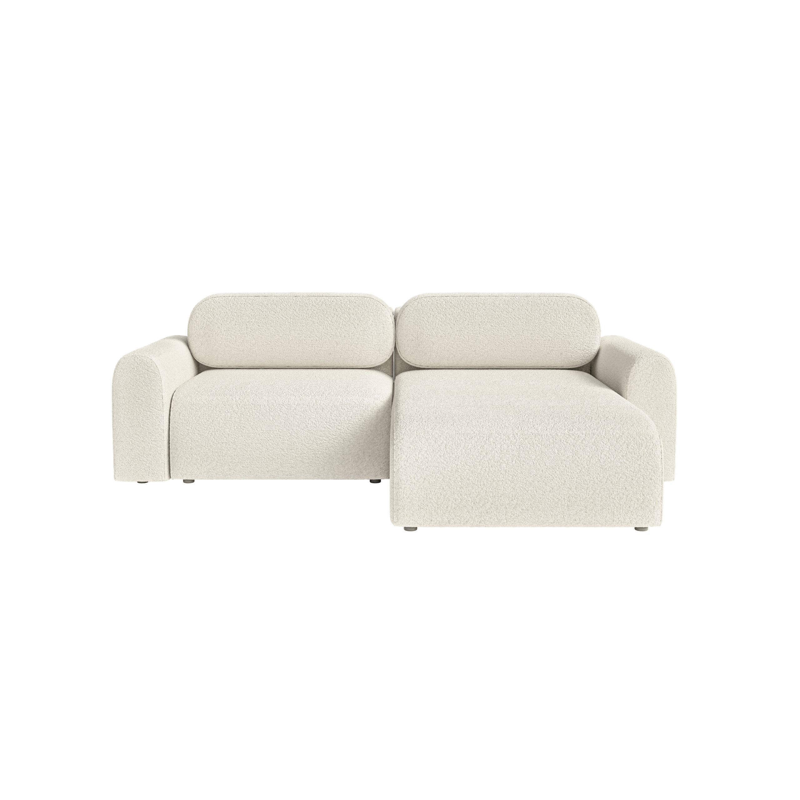 ECKSOFA Lome Mini mit Schlaffunktion, Weiß - Weiß, Textil (244/165cm) - Fedve