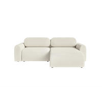 ECKSOFA Lome Mini mit Schlaffunktion, Weiß - Weiß, Textil (244/165cm) - Fedve
