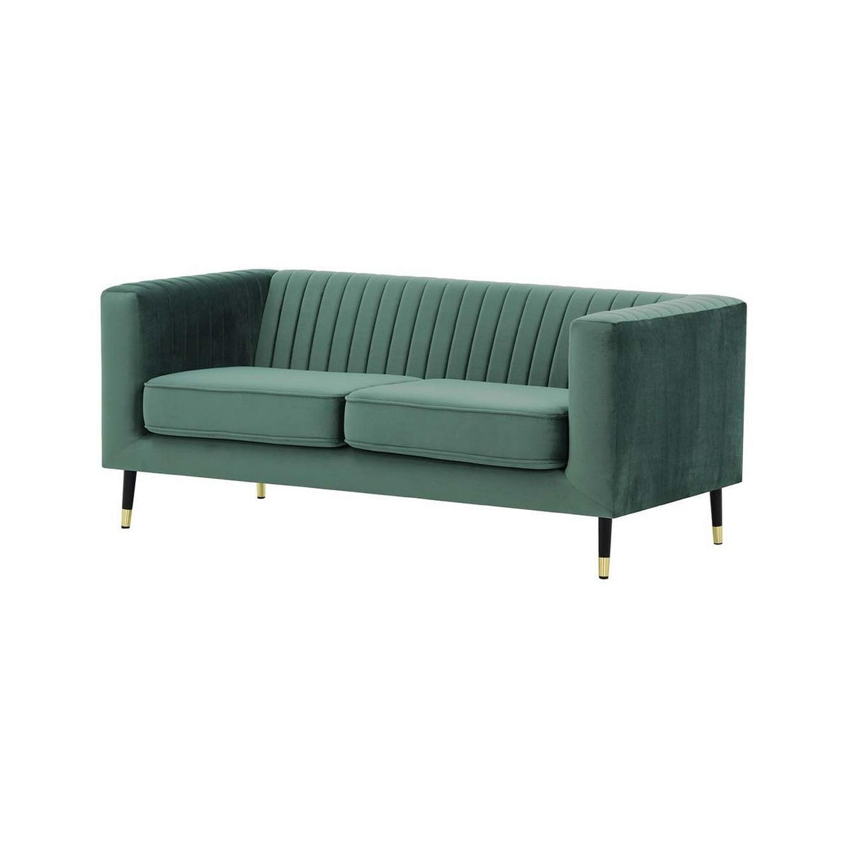 ZWEISITZER-SOFA Slender-Velluto 12 - Blau, Holz/Textil (170/71/83cm) - SLF24