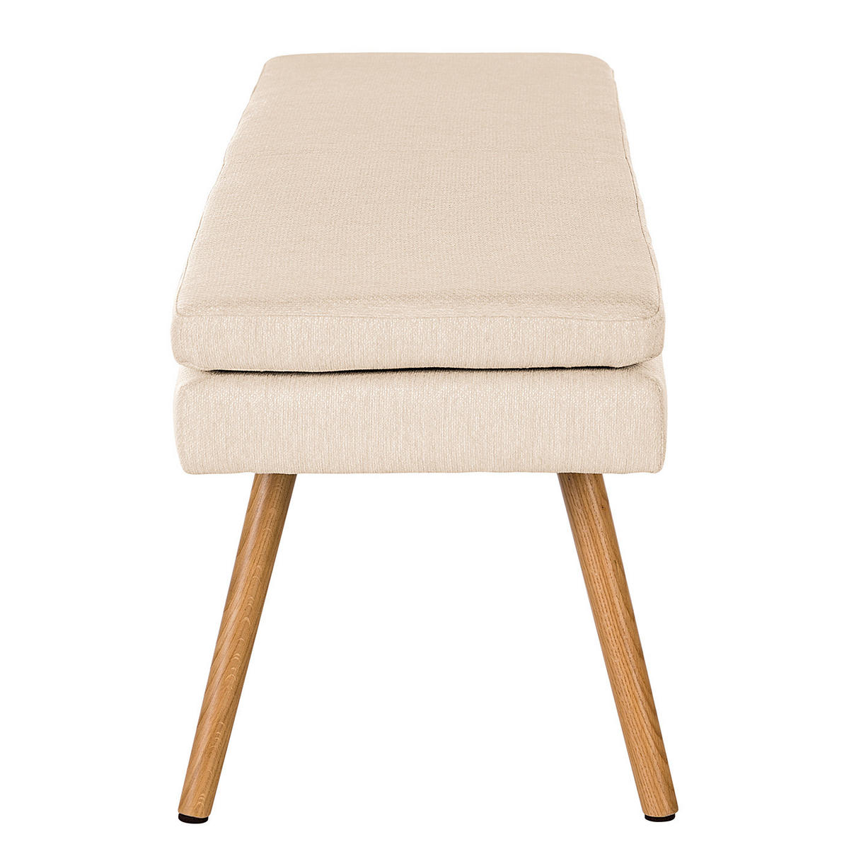 SITZBANK - Eichefarben/Beige, Eichenholz/Holz (140/48/41cm) - home24