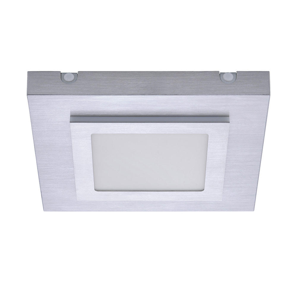 LED DECKENLEUCHTE TILING Aluminium Silber - Silberfarben, Metall (30/30/4.5cm)