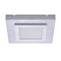 LED DECKENLEUCHTE TILING Aluminium Silber - Silberfarben, Metall (30/30/4.5cm)