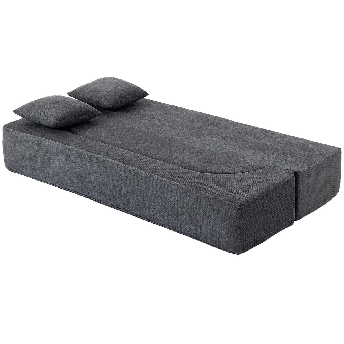 SCHLAFSOFA Dunkelgrau 190.0/80.0/60.0cm - Dunkelgrau, Textil (80/60/190cm)