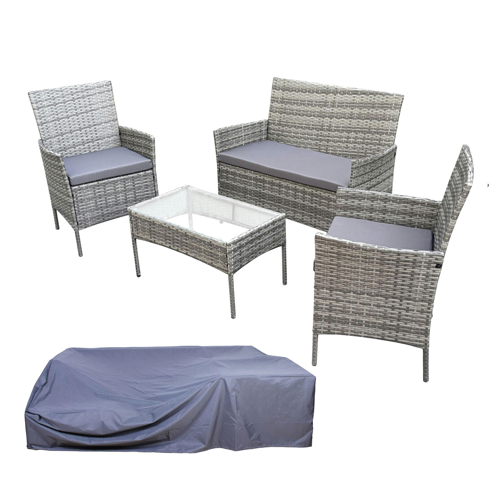 SITZGRUPPE Brooklyn Grau - Grau, Metall - SVITA