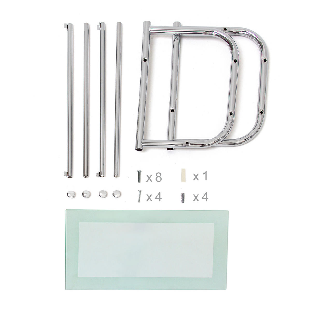 HANDTUCHHALTER - Silberfarben, Glas/Metall (45/34/23cm) - Relaxdays