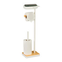 TOILETTENPAPIERHALTER - Weiß, Holz/Kunststoff (20.5/68/16cm) - Relaxdays