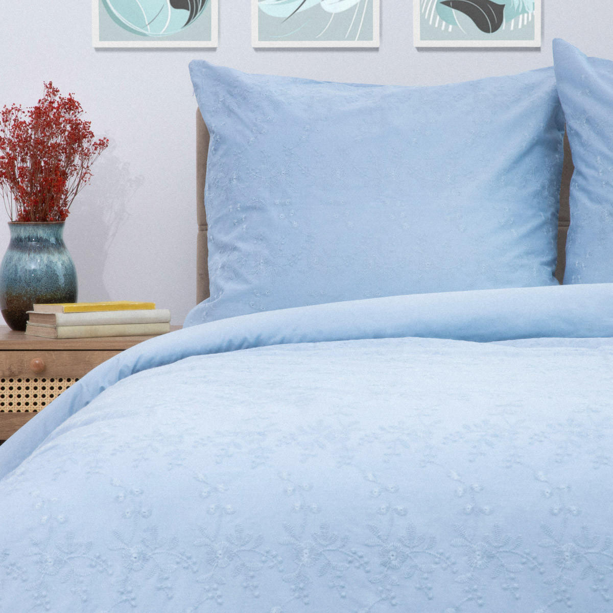 BETTWÄSCHE Lilith blau 160/200 cm - Blau, Textil (160/200cm) - Homla