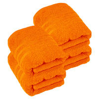 HANDTUCH 50x100 cm London Clementinen Orange 4er Set - Orange, Textil (50/100cm) - Lashuma