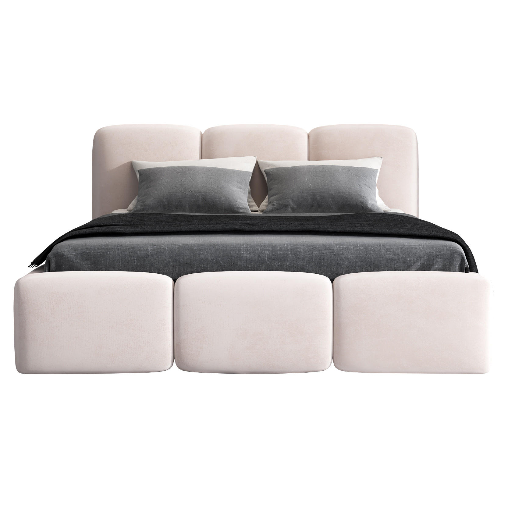 POLSTERBETT STAR180x200 Beige - Beige, Textil (180/200cm) - A&J MöbelLand