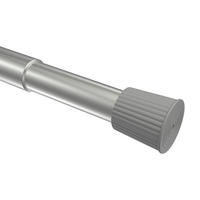 SPANNSTANGE/DUSCHVORHANGSTANGE Serrofix 125-220 cm, 26/23 mm Ø Silbergrau - Alufarben, Kunststoff/Metall (220cm) - INTERDECO