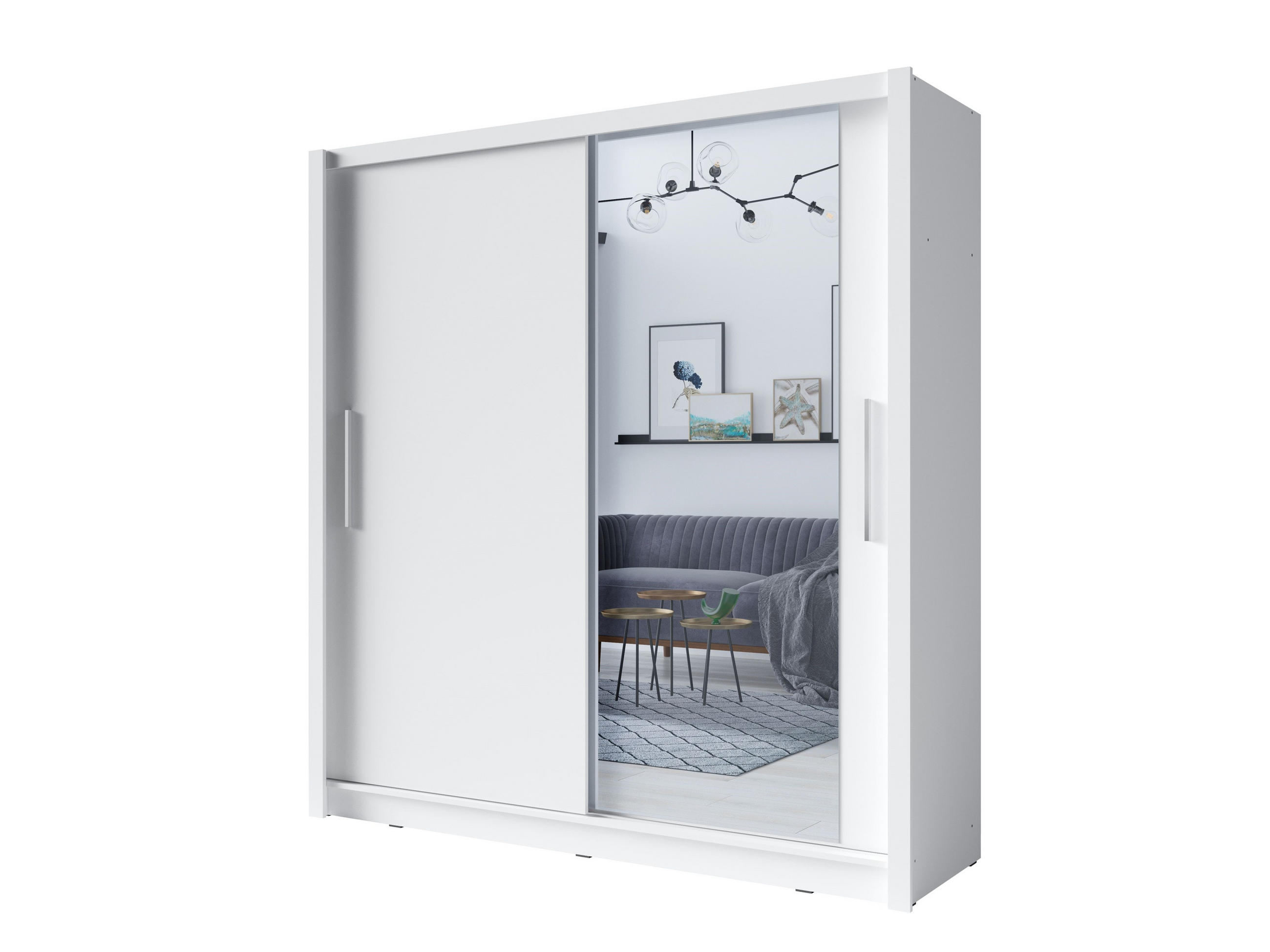 KLEIDERSCHRANK Weiß 155/214/62 - Weiß, Holzwerkstoff (155/214/62cm) - RAUMHIRSCH FURNITURE