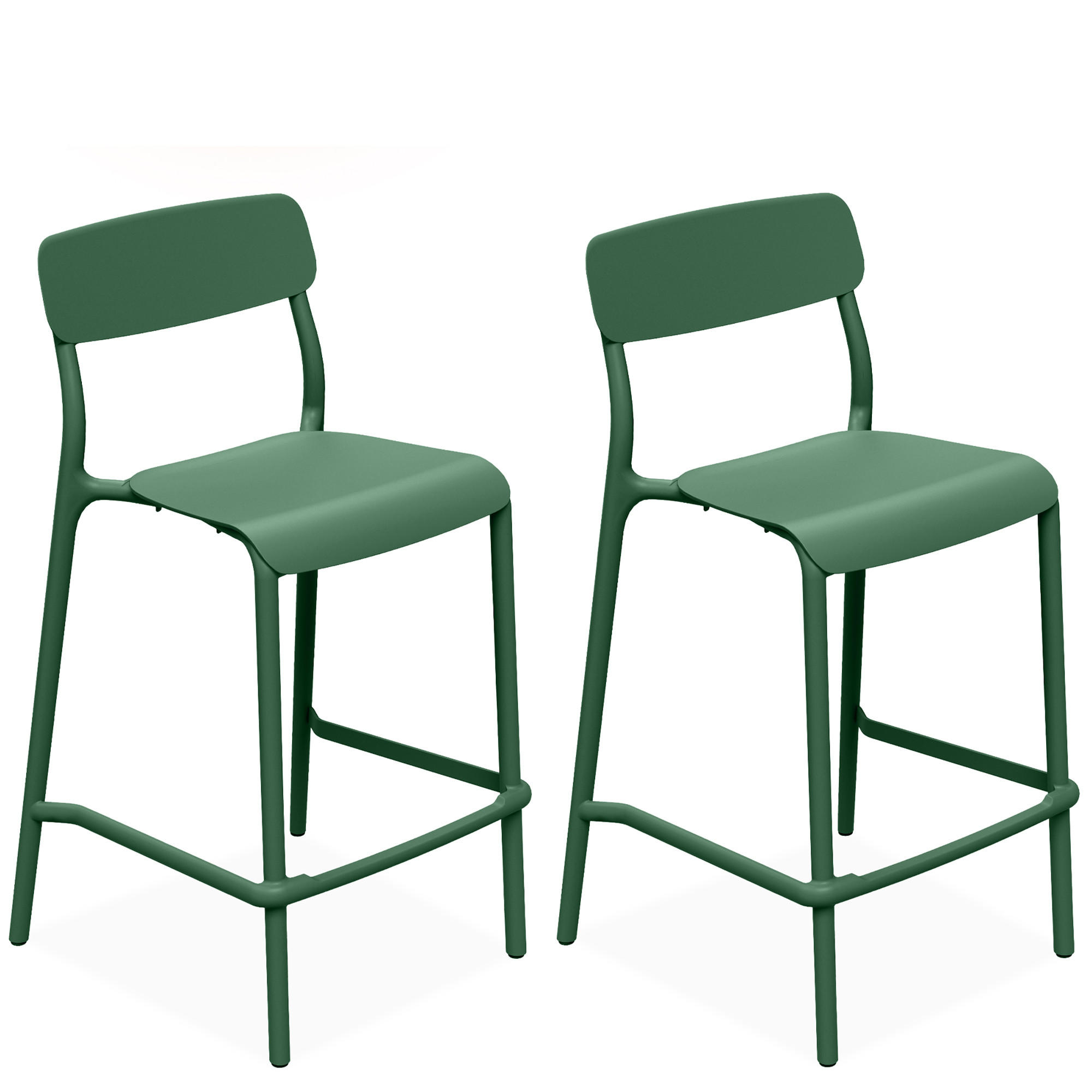 GARTENHOCKER GALIO, 2-er Set - Grün, Kunststoff (52/98.5/54.5cm) - KONSIMO®