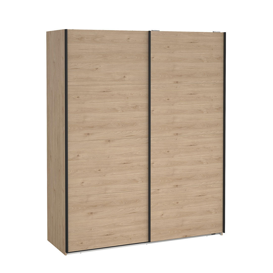 SCHIEBETÜRENSCHRANK, Bergamo, Eiche, Holzwerkstoff, 179 x 67 x 221 cm - Eichefarben, Holzwerkstoff (179/221/67cm) - ebuy24