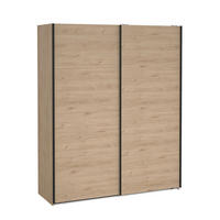 SCHIEBETÜRENSCHRANK, Bergamo, Eiche, Holzwerkstoff, 179 x 67 x 221 cm - Eichefarben, Holzwerkstoff (179/221/67cm) - ebuy24