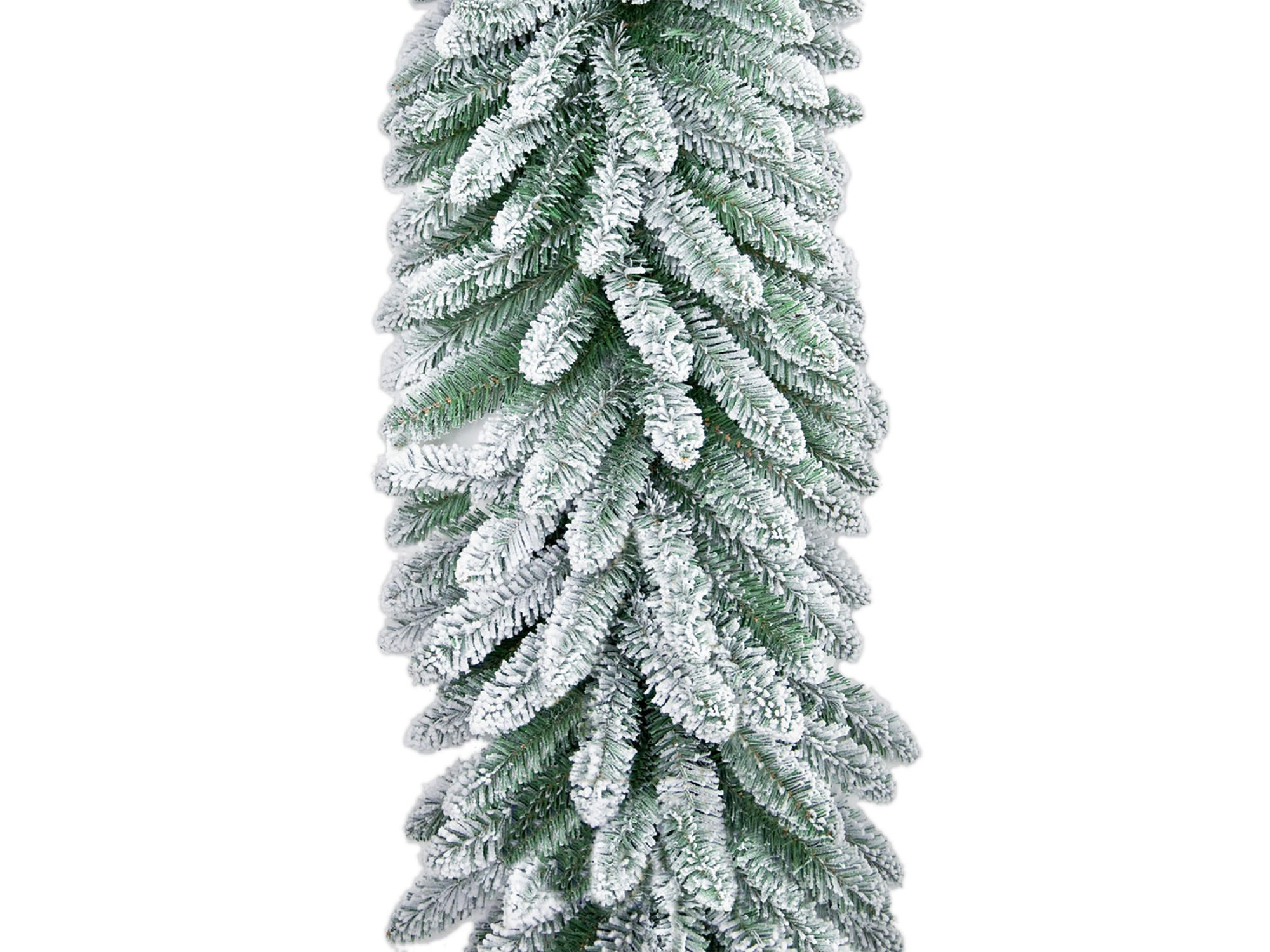 GIRLANDE Weihnachten Kunstschnee Viola ungeschmückt 270 cm - Weiß, Kunststoff (270cm) - LAALU