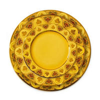 TELLERSET Nordic Goldrand Bone China Weiß Gold 4tlg Ø30 Ø27 Ø20 Ø16 cm - Goldfarben, Keramik (30/2/2cm) - Quality Elegance